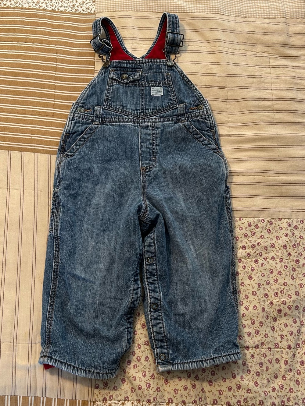 Toddler Oshkosh bgosh lined denim overalls 18month